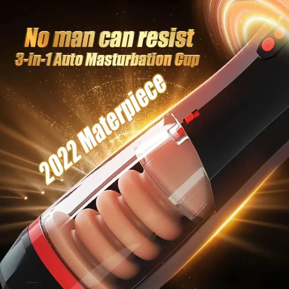Telescopic Male Masturbation Cup Vibrating for Men